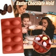 thumbnail image 2 of NSESSHome Easter Egg Chocolate Moulds, 8 Cavity Easter Egg Shape Silicone Mould DIY Chocolate Pastry Cake Baking Mould, for Chocolate Pudding Jelly Muffin Cups, Kitchen Baking Decoration, 2 of 9