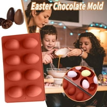 Easter Egg Mold under $5! Xqxayjr 8-Cavity Easter Egg Chocolate Mold, DIY Silicone Baking Mold for Cake and Candy, Holiday Themed Baking Tool