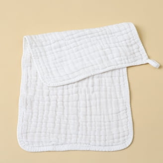 Baby Burp Cloth & Muslin Swaddle Blanket - 85x65cm Soft Cotton Newborn Towel, Machine Washable