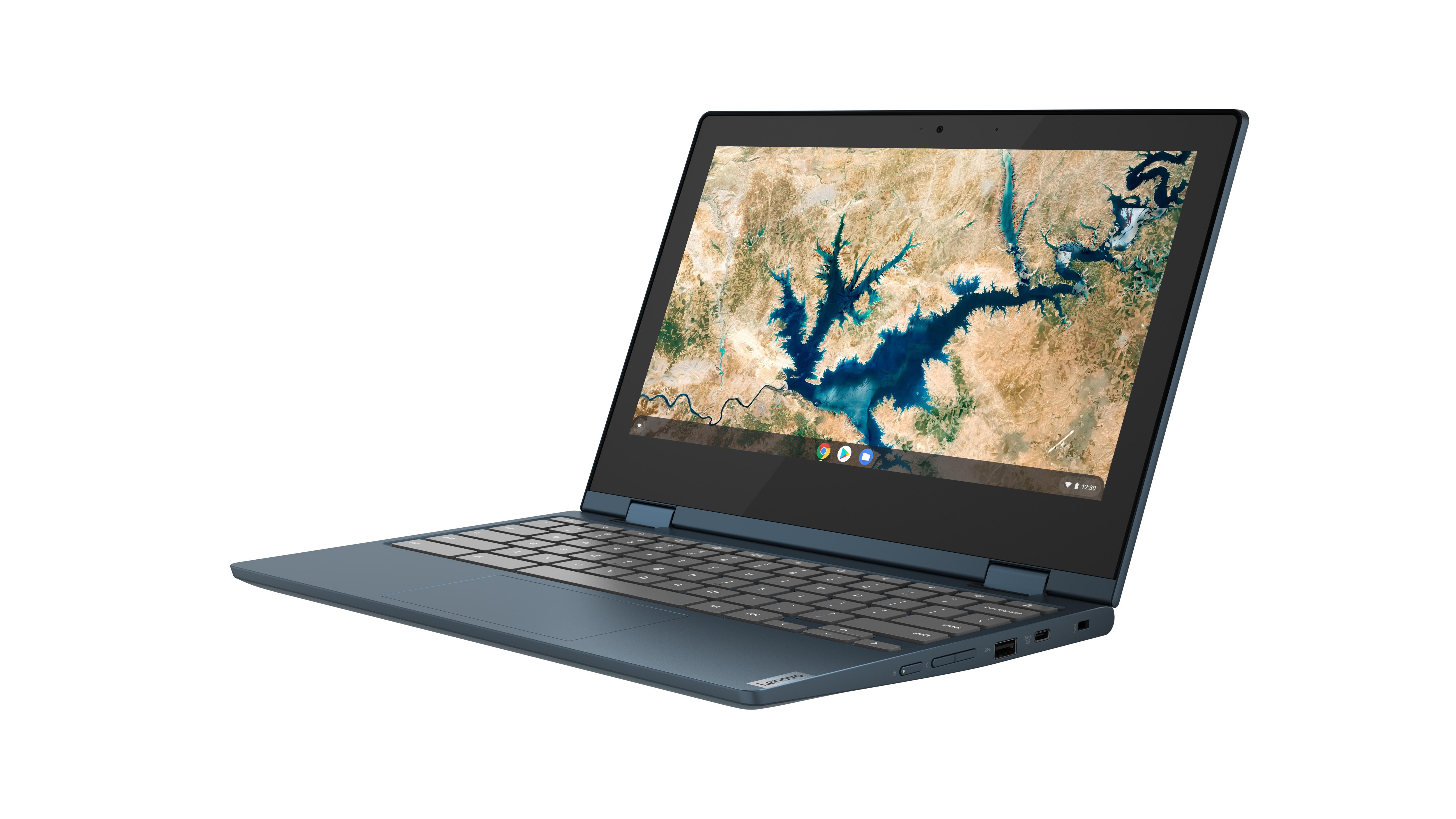 Lenovo Ideapad Flex 3 Chromebook - 11.6" Touchscreen 2-in-1 - Intel Celeron N4020 - 4GB - 32GB eMMC - Abyss Blue - Chrome OS - 82BB0009US - image 3 of 13