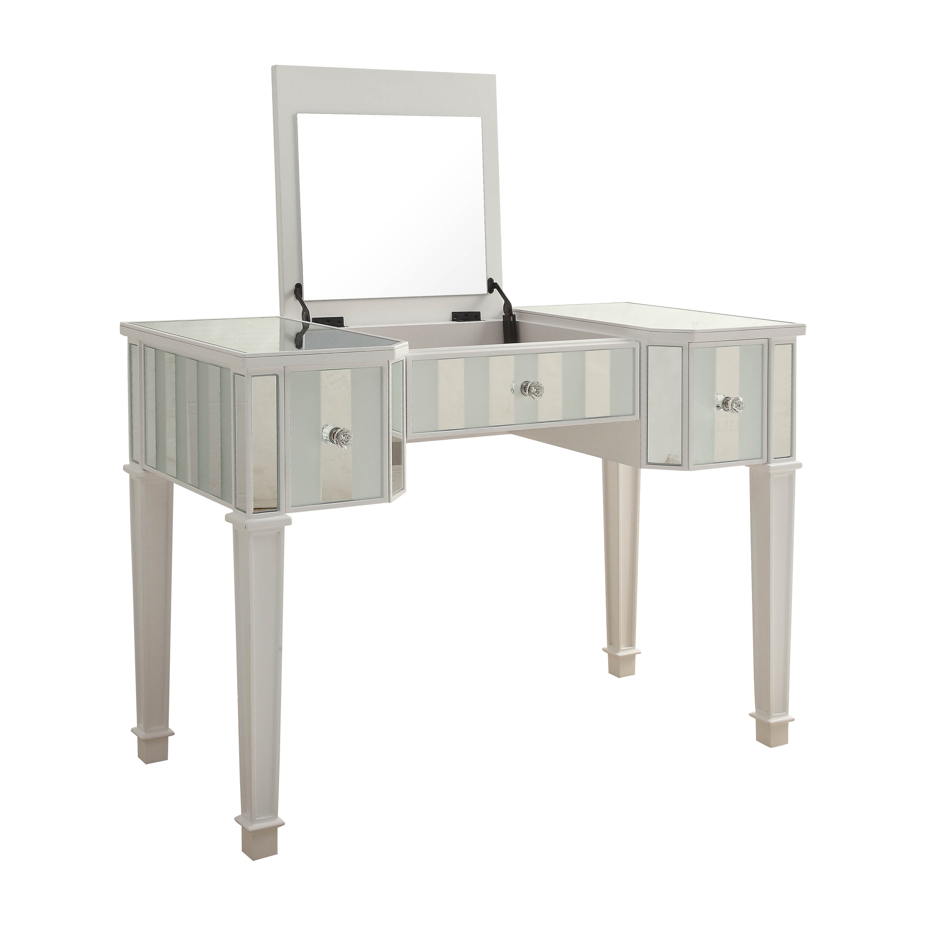 Furniture of America Boise Contemporary 2-Piece Lift-Top Vanity Set, White