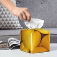 thumbnail image 6 of Sikiie Ripe Yellow Lemon Leather Tissue Box Cover Square, tissue box holder, Tissue Box with Bottom Belt-5.2”x5.2”x5.2”, 6 of 7