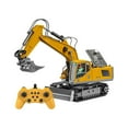 thumbnail image 2 of LEEYNEER Clearance Remote Control Excavator RC Toy With 360 Rotation Rechargeable 13Channel Metal RC Hydraulic Excavator Remote Control Excavator With Sound Light Best Gift, 2 of 9