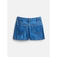 thumbnail image 2 of Wonder Nation Girls Crossover Denim Shorts, Sizes 5-18, 2 of 3