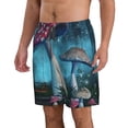 thumbnail image 2 of Disketp Men'S Swim Trunks Hawaiian Breathable Surf Beach Swimsuits Mesh Lining Beach Shorts With Pockets-Fantasy Mushrooms, 2 of 9