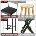 thumbnail image 4 of Bar Stools Set of 4, Counter Height Bar Stools with Back & Upholstered Wider Seat, 25.5" Kitchen Barstools with Footrest for Kitchen Island, Bars Counter, Easy Assembly, Retro Gray, 4 of 7