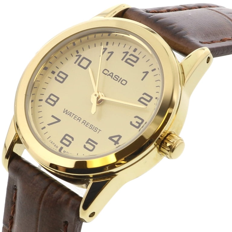 Casio women’s Gold leather Fashion Quartz Amazon.com: Casio Women Analog Quartz Watch with Leather  main image 4