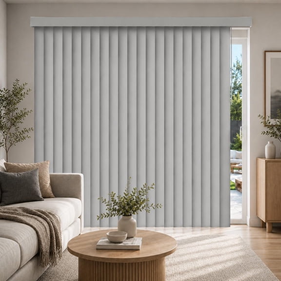 Vertical PVC Blinds Essential Gray 78W x 84H
