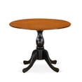 thumbnail image 2 of East West Furniture Kitchen Table with Drop Leaves - Cherry Table Top and Black Pedestal Leg Finish, 2 of 3