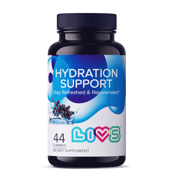LIVS Electrolytes Gummies Elderberry Flavor, Vegan & Kosher, Helps Restore Hydration : 44 Gummies
