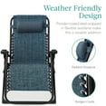thumbnail image 4 of Best Choice Products Oversized Zero Gravity Chair, Folding Recliner w/ Removable Cushion, Side Tray - Graphite Blue, 4 of 8