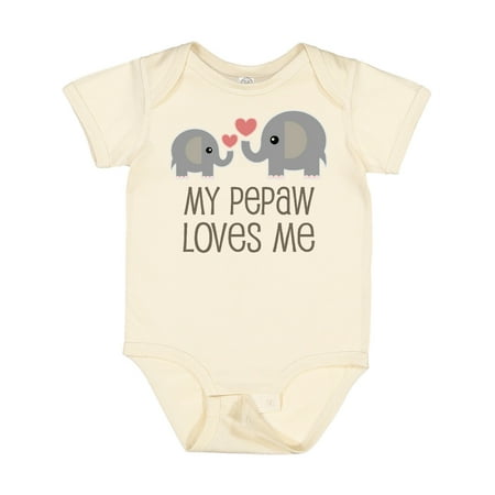 

Inktastic My Pepaw Loves Me Grandson Boys or Girls Baby Bodysuit