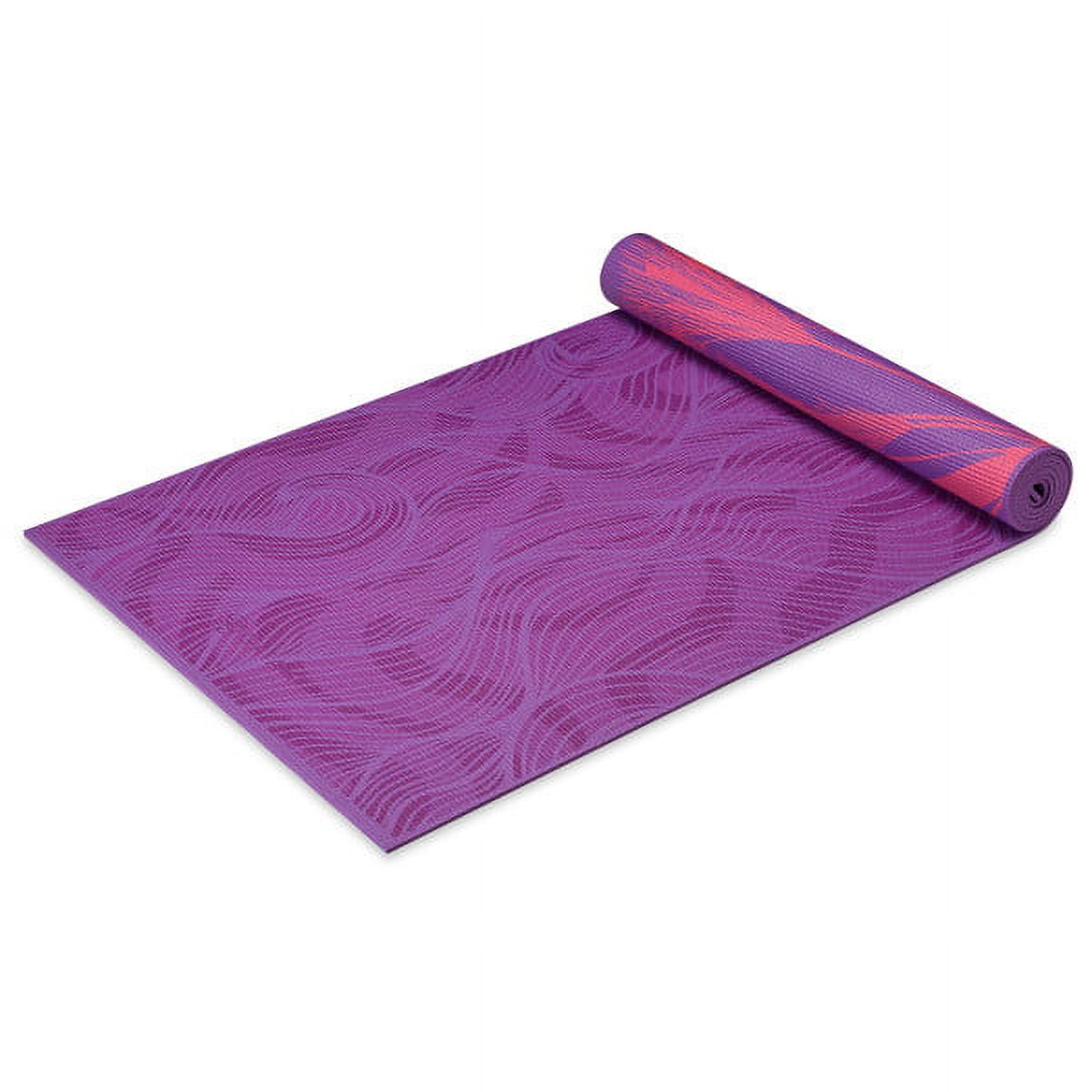 Gaiam Premium Print Reversible Yoga Mat, Dandelion Roar, 6mm
