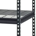 Hart HeavyDuty 48"W x 2 4"D x 72"H 5Tier Steel Shelving, Black, 4000
