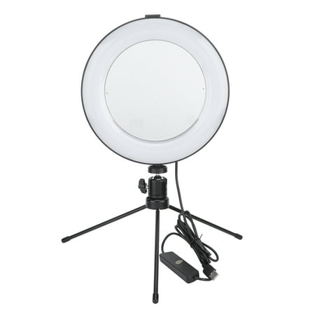 Image of 8in Mirror Fill Light RGB Ring Light with Desktop Tripod for Live Stream Photography