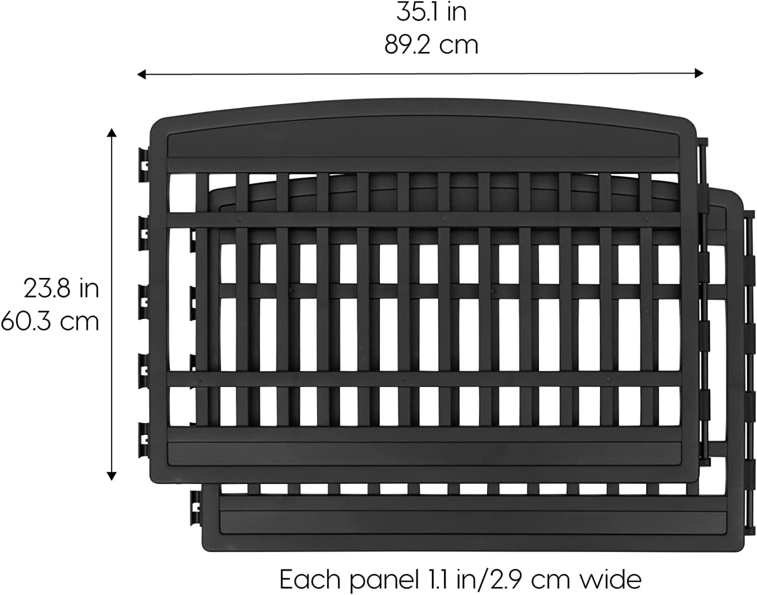IRIS 24'' Pet Playpen 2 Panel Add-On, Dog Playpen, Puppy Small Medium Dogs, Heavy-Duty Molded Plastic, Rust-Free