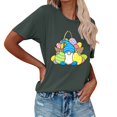 thumbnail image 2 of Outfmvch T-Shirts de Pâques pour Femmes, T-Shirts Graphiques pour Femmes, Blouses & Tuniques, Mode Décontractée Slim Imprimé Mignon Col Rond T-Shirt pour Femmes, Blouses pour Femmes Gris Foncé m, 2 of 3