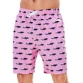thumbnail image 4 of Men Swim Trunks Mesh Liner Quick Dry Swim Shorts Bathing Suit Swimsuit Summer Beach Shorts Pink L, 4 of 7