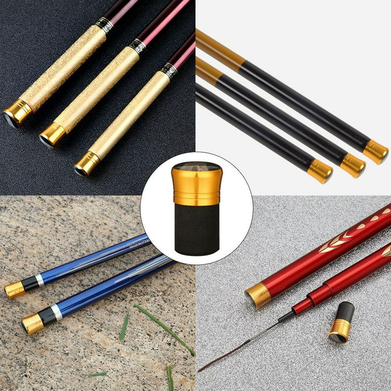 Yellow Fishing Rod End Cap Aluminum Alloy Plug Tail Plug for 8 5 22mm Rods