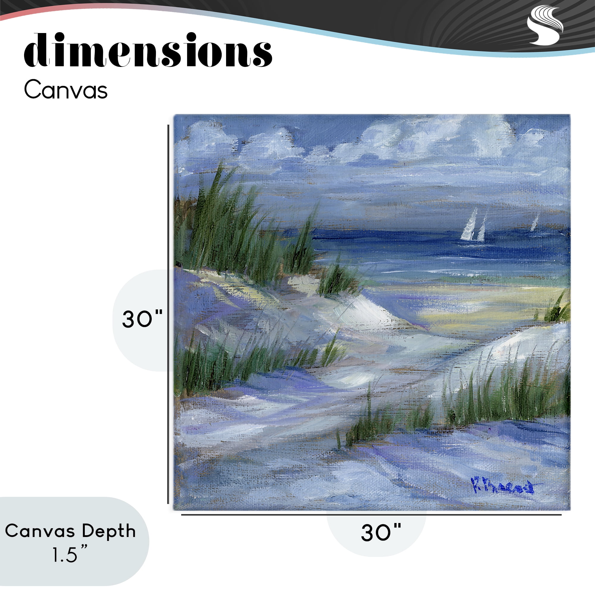 Stupell Industries Crooked Island Dunes & Sailboats Canvas Wall Art, design by Paul Brent