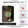 thumbnail image 6 of for iPhone 15 Pro Case, Silicone Shockproof Slim Thin Phone Case for iPhone 15 Pro(6.1 inch), (Chocolate), 6 of 12