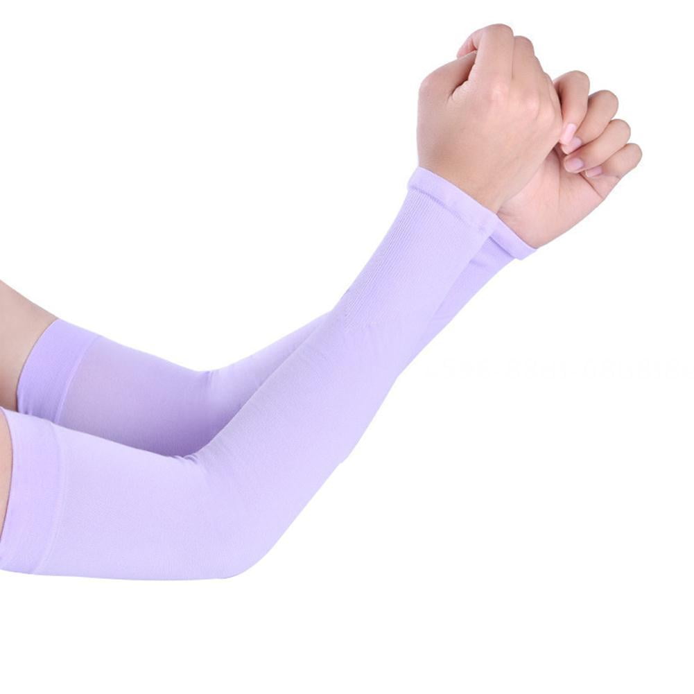 Traveling UV Protection Cooling Sun Sleeves Cycling Dolyues 1 Pair Purple Sports Arm Covers for Women Men Compression 