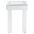 thumbnail image 2 of ACME Satinka End Table, Light Gray Engineered Marble & Mirrored Silver Finish, 2 of 5