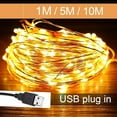 thumbnail image 5 of Joernso 5/10m Waterproof USB LED Copper Wire Fairy String Lights Garland Decoration, 5 of 8