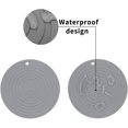 thumbnail image 3 of Pet Food Mat For Dog And Cat Placemat 2 Pcs, Mat For Prevent Food And Water Overflow, Suitable For Medium And Small Pet,Silicone, 9.5" 9.5", 3 of 4