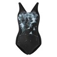 thumbnail image 5 of LUOGENLI Womens Swimsuits 1-piece Full Coverage Bottom Women's Solid Color Swimsuit Backless Strap Swimsuit Grey Size S, 5 of 5