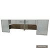 GOF 2 Person Workstation Cubicle (5.5’D x 12’W x 4’H-W) / Office Partition, Room Divider (48"H-W Cubicle with Desk, Artisan Grey)