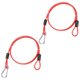 thumbnail image 1 of Cable de Seguridad con Ganchos y Bucles [2Pcs] - 3.28ft / 39.4 Pulgadas Cable de Seguridad para Candado de Equipaje de Acero Inoxidable para Bicicletas y Equipaje - [Rojo], 1 of 6