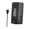 thumbnail image 3 of lionlar 268W USB C r 8 Ports Desktop Adapter Fast Charging Desktop GaN r Black, 3 of 9