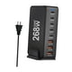 thumbnail image 3 of Cargador USB C de 268 W, adaptador de escritorio de carga rápida, 8 puertos, cargador GaN de escritorio Negro, 3 of 9