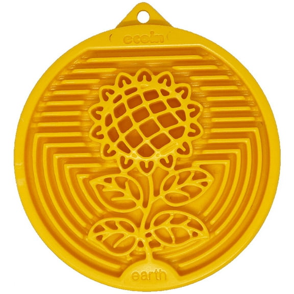 Nylon eCoin Durable Enrichment Snacking Coin Yellow