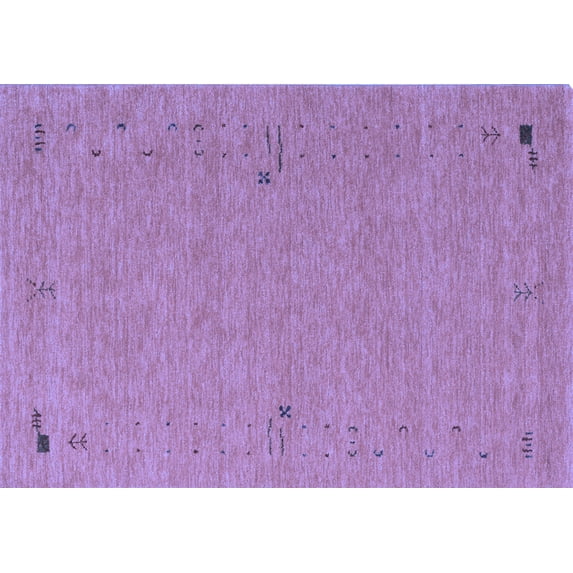 Ahgly Company Indoor Rectangle Abstract Blue Contemporary Area Rugs, 2' x 5'