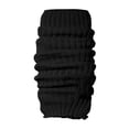 thumbnail image 2 of Women's Slouchy Scrunch Crew Socks Elegant Ribbed Knit Stacked Mid Calf Retro Fashion Hosiery Black, 2 of 4