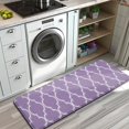thumbnail image 3 of Purple Geometric Quatrefoil Pattern Kitchen Rug Mat,Kitchen Runner Rugs Non Skid Washable,Decorative Kitchen Floor Mats for Kitchen,Sink,Laundry,17"x47.2", 3 of 7