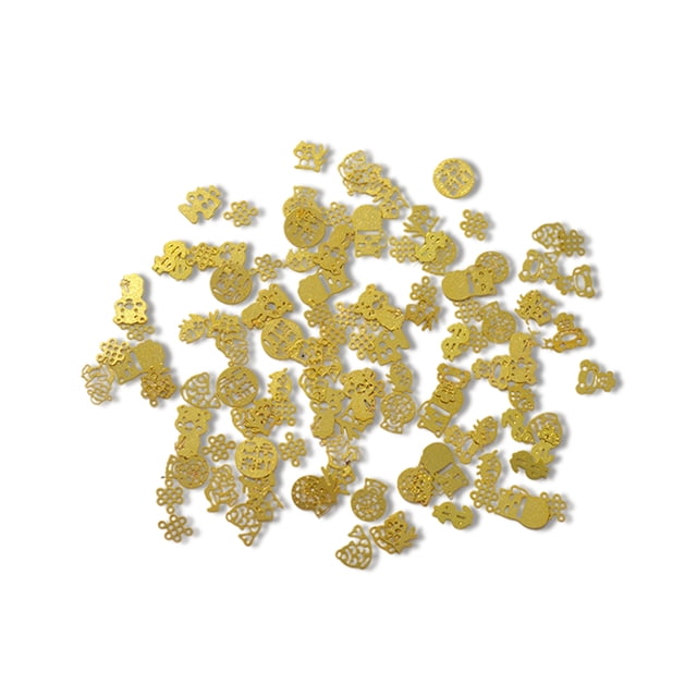 Wosthever Parches para uñas Pegatinas francesas Otoño Brillo dorado Lentejuelas Fabricación de joyas Arte Artesanía Adornos metálicos Copos para el Artesanía Animales NO2