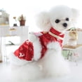 thumbnail image 2 of vnanda New Year Dog Costume Pet Suit Delicate Coil Buttons Bunny Skirt Teddy Bichon Autumn Winter Clothing, 2 of 8