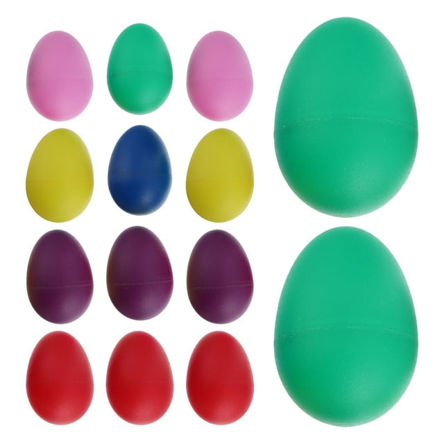 GETAJGHSD 15Pcs Musical Egg Maracas for Children in Assorted Color for Sound Creation during Home Play