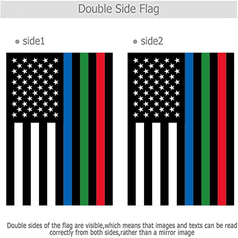 Thin Blue Green and Red Line American US Flag Garden Flag  Blue Green &red size 12.5 display picture 1