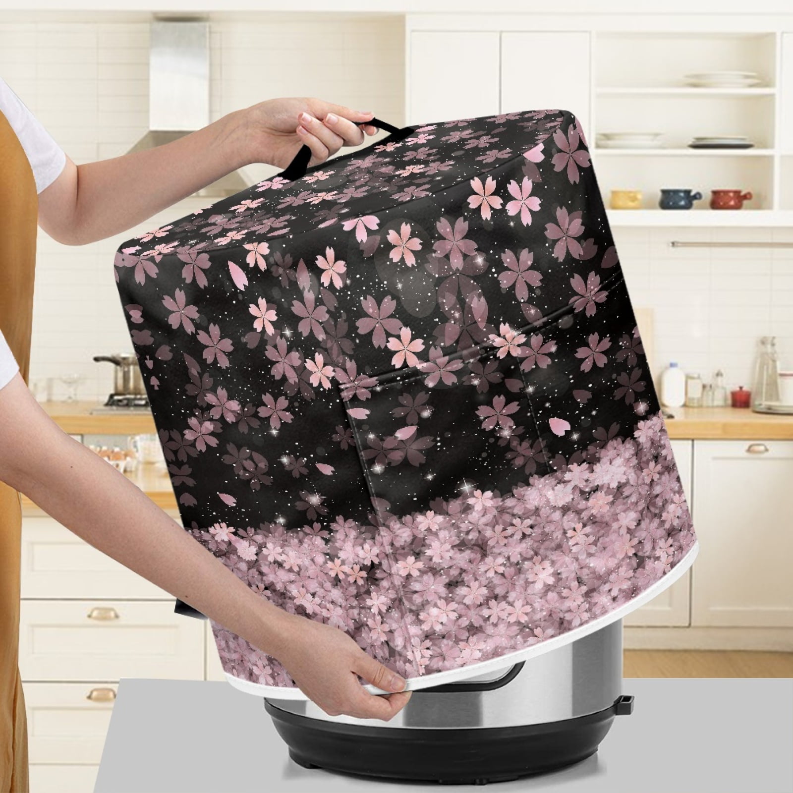 Xoenoiee Cherry Blossoms Print Kitchen Appliance Dust Cover for