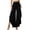 Black 1, variant on Women's High Waist Pants Wide Leg Irregular Layered Hem Flowy Draped Casual Dressy Trousers