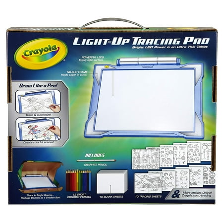 Crayola Light-up Tracing Pad Blue, Coloring Board for Kids, Gift, Toys