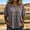 A534 Gray, variant on Womens Empire Waist Blouse Pleated Round Neck Short Sleeve Casual Summer Textured Loose Fit Boho Fashionable Flowy Lightweight Tunics Tops
