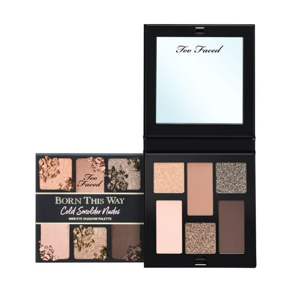 Too Faced Born This Way Mini Eye Shadow Palettes | High Pigment + Shimmer, 0.2 Ounce, Cold Smolder Nudes