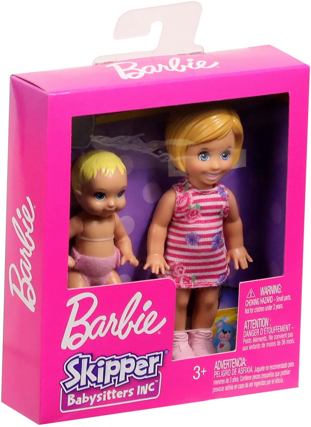 Barbie Skipper Babysitters Inc Dolls, Pink Cloth Diaper