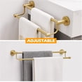 thumbnail image 2 of Adjustable .es Double Towel Bar for Bathroom SUS Stainless Steel Towel Holder Hotel Style Wall Mount with Screws Hand Towel Bar，Towel Rack Rod Hanger Matte Finis, 2 of 6