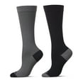 thumbnail image 2 of MeMoi Women's 2 Pair Pack Tipped Compression Socks - Womens - Female, 10-13, Navy-Black, 2 of 7